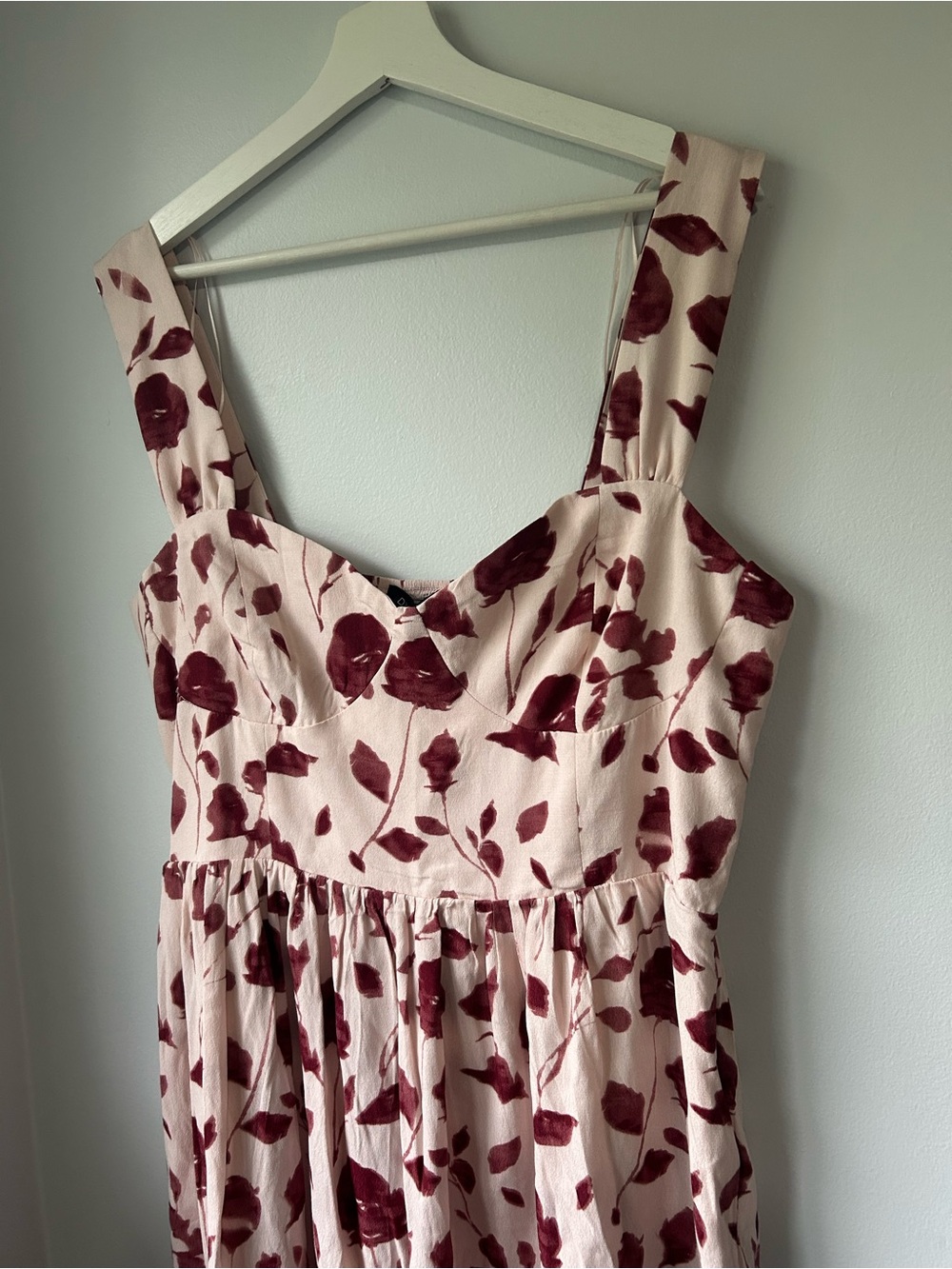NEW Dynamite Blush Floral Sweetheart Midi Dress NWT - Picture 4 of 13